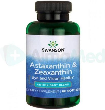 Swanson Astaxanthin & Zeaxanthin Zdrowe Oczy 4mg 60 kaps