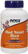 Zdjęcie Now Foods Organic Red Yeast Rice Drożdże Czerwonego Ryżu 600mg 120kaps. - Zamość