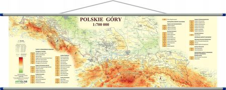 Mapa zdrapka polskie góry 1:700 000
