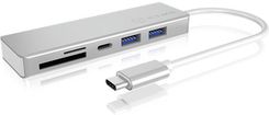 Zdjęcie IcyBox 3-portowy Hub USB Type-C (2x Type-C and 1x Type-A), czytnik kart (IBHUB1413CR) - Sulęcin