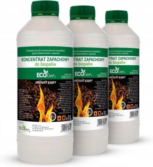 Ecoline Paliwo Do Biokominków 1L Aromat Kawy - zdjęcie 1 Ecoline Paliwo Do Biokominków 1L Aromat Kawy