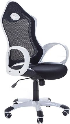 Blmeble Krzesło Biurowe Czarno-Białe Funkcja Ochylenia Ichair