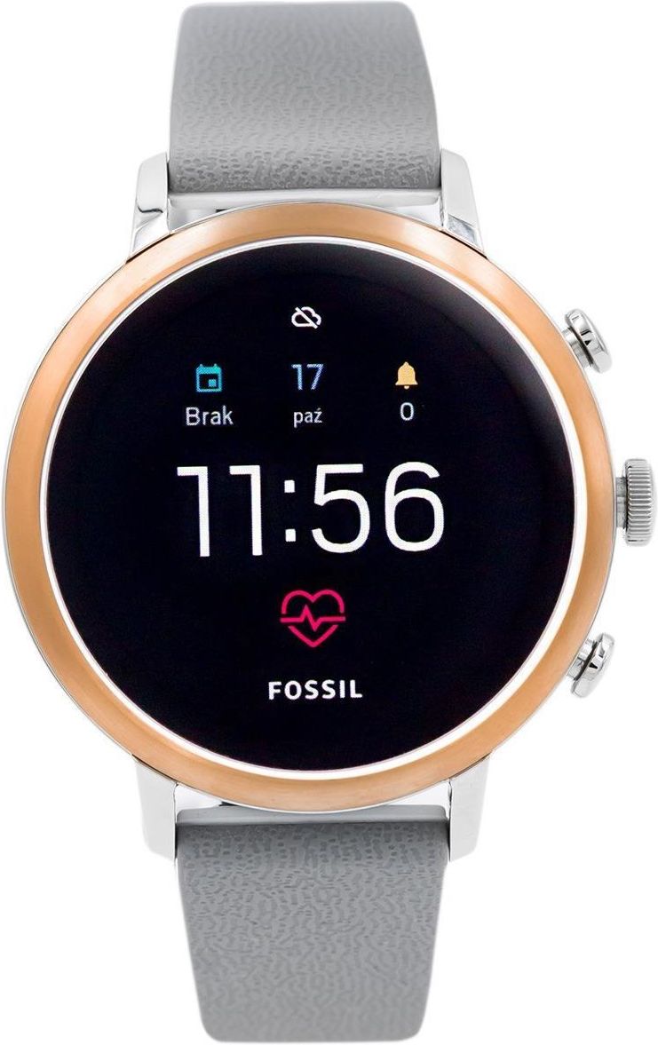 smartwatch fossil venture hr gray silicone ftw6016