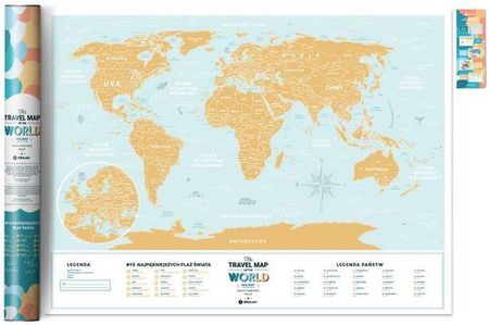 Mapa Zdrapka Świat Travel Map Lagoon World Wersja Polska - Zobacz także Książki, muzyka, multimedia, zabawki, zegarki i wiele więcej