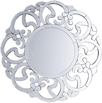 Beliani Dekoracyjne lustro ścienne wiszące okrągłe 70 cm Mornaix