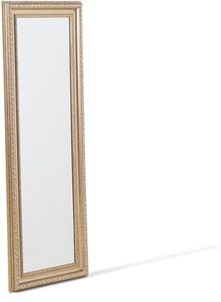Beliani Lustro ścienne prostokątne syntetyczna złota rama zdobione 51 x 141 cm Aurillac