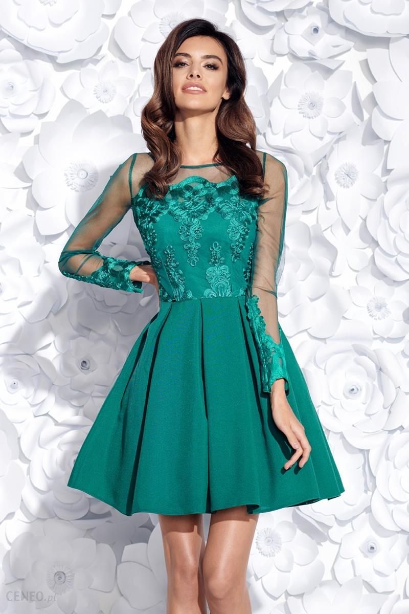 Bicotone Rozkloszowana sukienka wieczorowa Sintia - zielona, Rozmiar: S -  Ceny i opinie 
