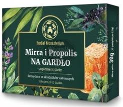 Zdjęcie Herbal Monasterium Mirra I Propolis Na Gardło 12 pastylek do ssania - Wojcieszów