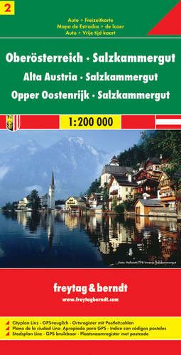 górna austria mapa Austria cz.2   Górna Austria, Salzkammergut   mapa drogowo 