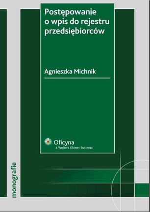 Postępowanie o wpis do rejestru przedsiębiorców – (E-book)