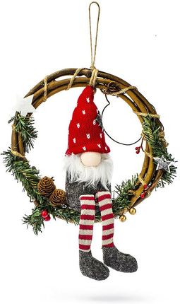 Ozdoba bożonarodzeniowa wisząca wiklinowa STROIK SKRZAT SKANDYNAWSKI  WIELOKOLOROWA - Opinie i atrakcyjne ceny na Ceneo.pl