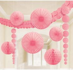 Ginger Ray - Blush and Peach Balloon and Fan Garland