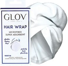 GLOV Hair Wrap Turban do Włosów biały