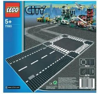 LEGO City 7280 Płytka Odcinek Prosty I Skrzyżowanie 