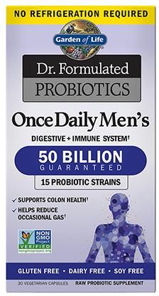 GARDEN OF LIFE Dr. Formulated Probiotics Once Daily Men's 50 Billion CFU 30kaps.