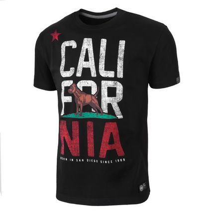 Pit Bull West Coast Koszulka Cal Flag Czarna (218033.9000) - Ceny i opinie T-shirty i koszulki męskie QHYH