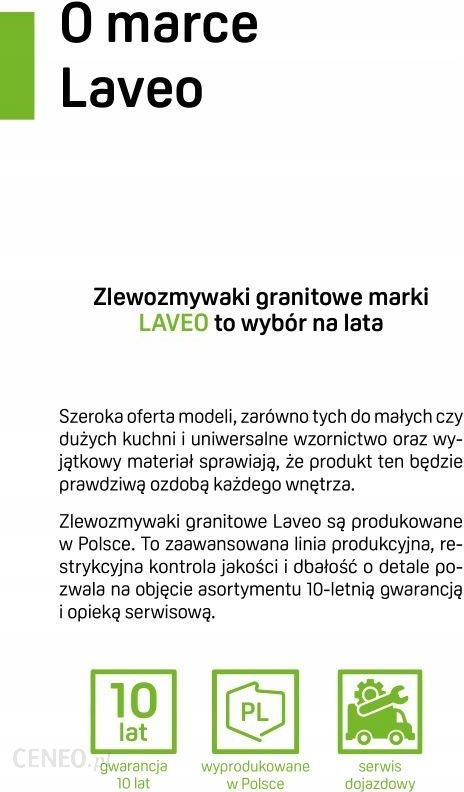 Laveo Zlewozmywak Granitowy Celia + Bateria Sztorcowa „U” Czarny Sjcg711T