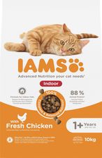 IAMS Advanced Nutrition – sucha karma z serii Indoor dla kotów niewychodzących powyżej 1 roku życia ze świeżym kurczakiem 10kg