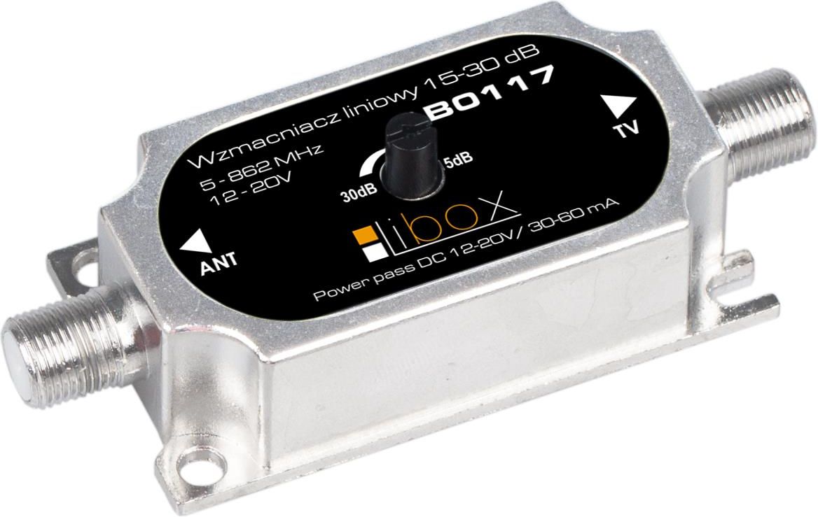 Libox Wzmacniacz Sygnału Dvb T Z Regulacją 15 30 Db Lb0118