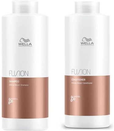 Wella Fusion Intense Repair Shampoo Szampon intensywnie regenerujący 1000ml + Intense Repair Conditioner Odżywka intensywnie regenerując 1000ml
