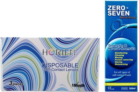 Horien Disposable 6 szt + płyn Zero Seven 360ml