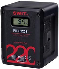 SWIT PB-S220S 220Wh - akumulator V-Lock, 4x D-Tap, USB, Sony & RED Info