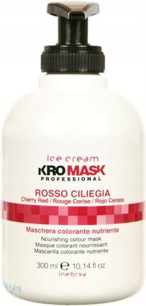 Inebrya Ice Cream Kromask Professional Rosso Ciliegia maska do każdego rodzaju włosów Cherry Red 300ml