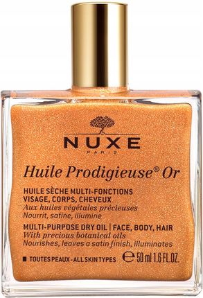 Nuxe Huile Prodigieuse suchy olejek ze złotymi drobinkami do twarzy ciała i włosów 50ml