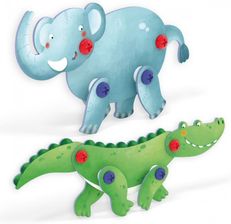 Quercetti Tecno Puzzle 3D Słoń I Krokodyl 400541