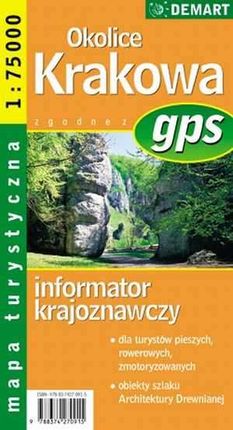 Okolice Krakowa mapa tur./Demart/GPS/inf.kraj./1:75000/br'05