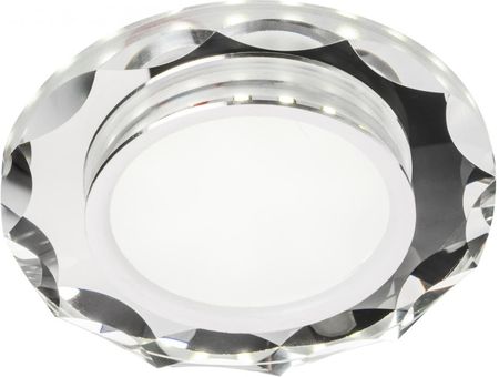 Candellux Ssp 25 Ch/Tr+Wh 8W 230V Ring Led Biały Opr Strop Stała Okrągła Szlif Szkło Transparentne 2263939