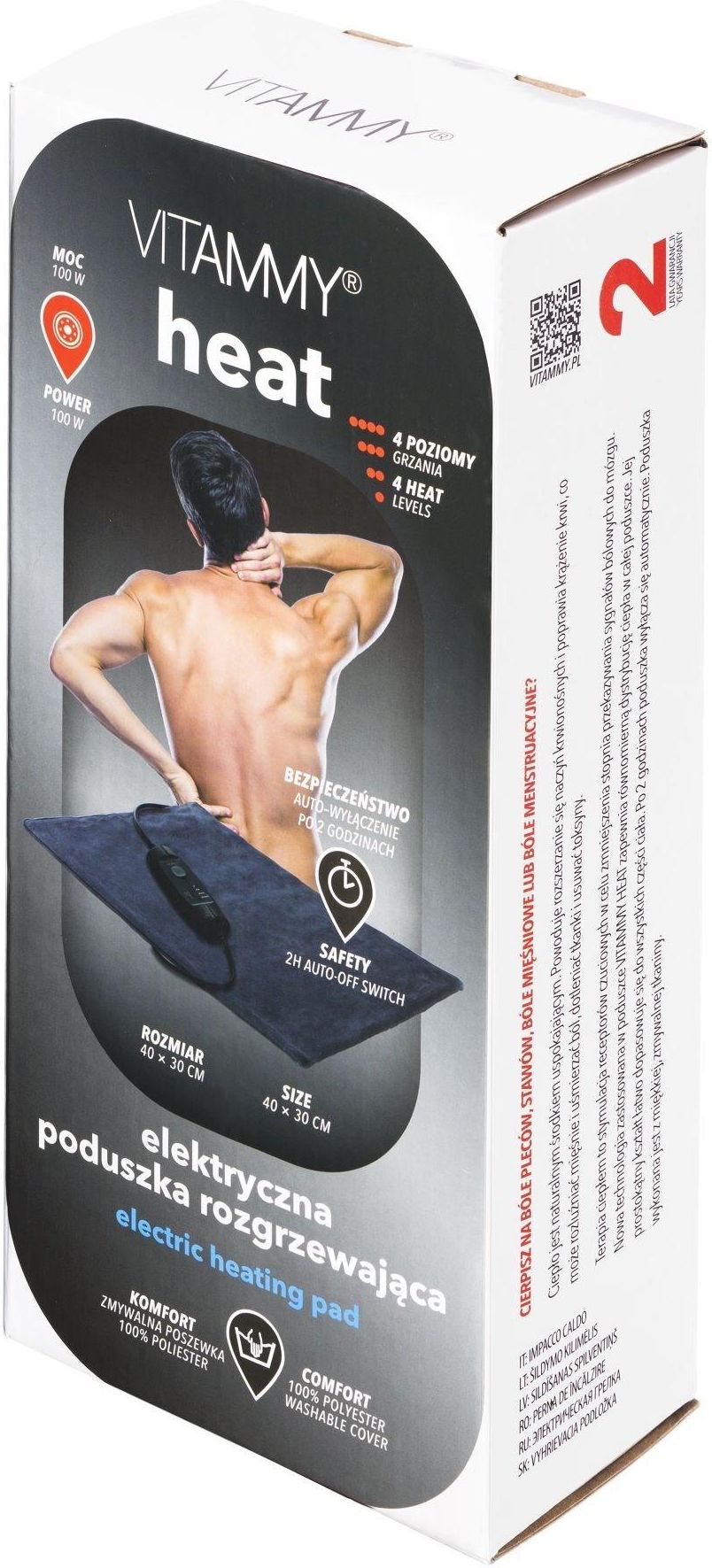 Vitammy Heat Grey Black poduszka elektryczna - zdjęcie 4 Vitammy Heat Grey Black poduszka elektryczna