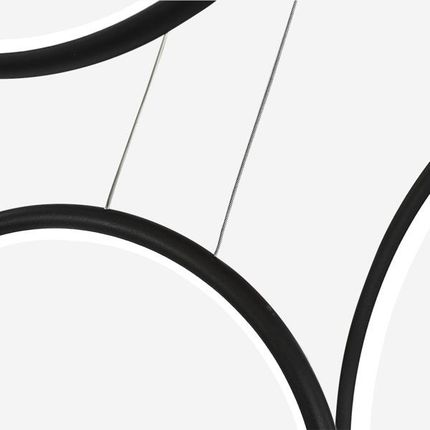 Design Altavola Nowoczesna Ledowe Okręgi No,8 Czarna 180 Cm In 4K Altavola4513 - zdjęcie 4