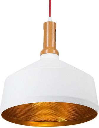 Beliani Nowoczesna lampa wiszącą metalowa złote wnętrze biała Sepik