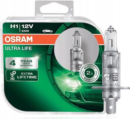Osram Ultra Life 64150Ult-Duo H1 12V 55W 