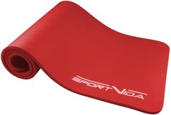 Sportvida Antypoślizgowa Mata do Ćwiczeń NBR 1.5cm 180x60cm Czerwona