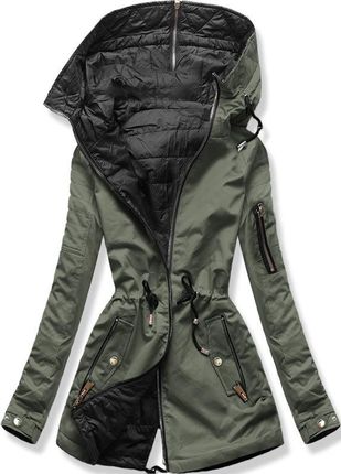 kurtka parka khaki ozdobne zamki tasiemki kurtka parka khaki ozdobne zamki tasiemki