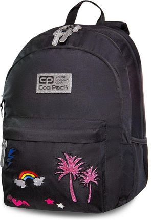 Coolpack Młodzieżowy Plecak szkolny Hippie Sparkling Badges Black 22424CP B33084
