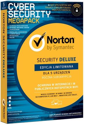 Symantec Norton Security Deluxe 3.0 5U 1Rok (21386356)