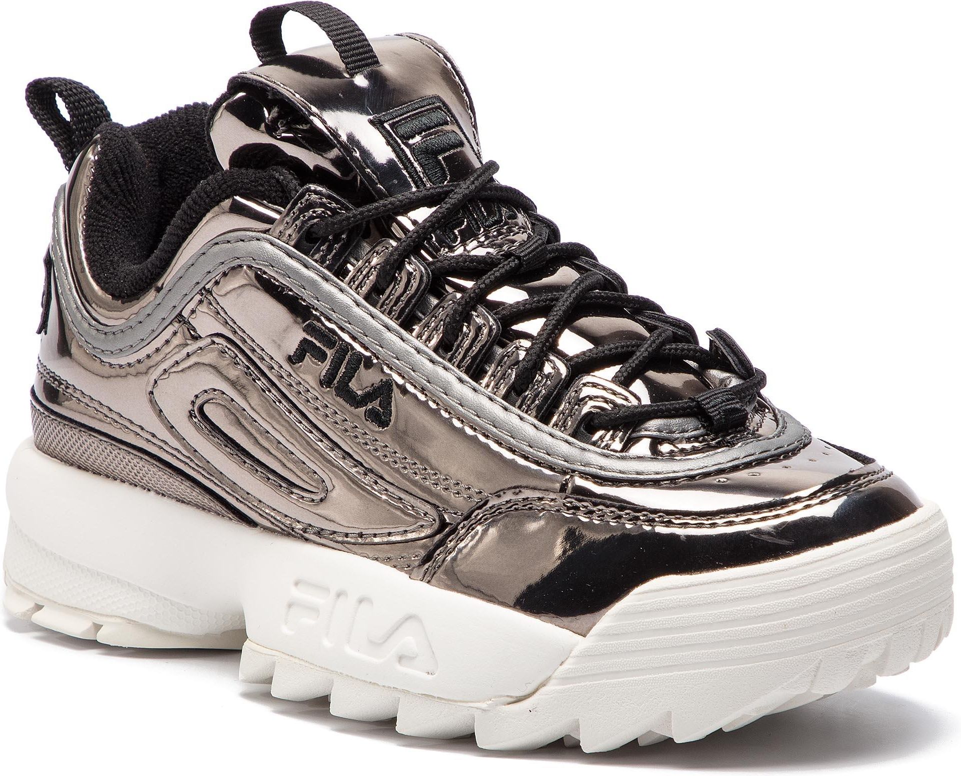 fila disruptor m low silver