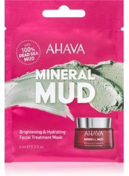Ahava Mineral Mud Mineral Mud rozjaśniająca maseczka do twarzy o dzłałaniu nawilżającym 6ml