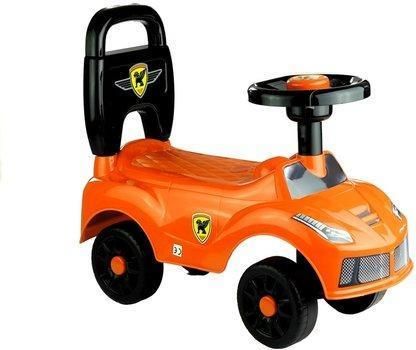 Lean Toys Jeździk Dla Dziecka Klakson Naklejki Pomarańczowy
