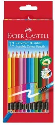 Faber-Castell Kredki Z Kolorową Gumką 12 Kolorów