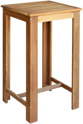 vidaXL Stolik Barowy Z Litego Drewna Akacjowego 60X60X105Cm