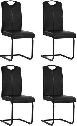 Vidaxl Krzesła Do Jadalni 4 Szt Sztuczna Skóra 43X55X100Cm Czarne