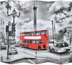 Zdjęcie Vidaxl Składany Parawan 228X170Cm Londyński Autobus Czarno-Biały - Bartoszyce