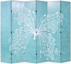 Zdjęcie Vidaxl Składany Parawan 228X170Cm Niebieski Motyl - Bartoszyce