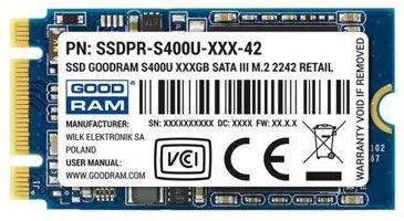 SSD GOODRAM 120GB S400U M.2 2242 SATA III (SSDPR-S400U-120-42)