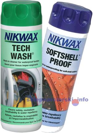 NIKWAX ZESTAW TECH WASH + SOFT SHELL PROOF 2X300ML