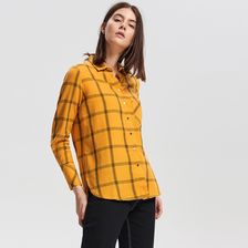Reserved - Luźna koszula w kratę - Żółty - zdjęcie 1
